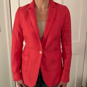 Sacoor Brothers pink 100% linen blazer